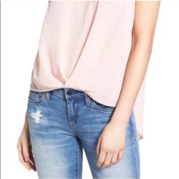 ASTR THE LABEL Blush Pink High Low Tank Top - Picture 2 of 7